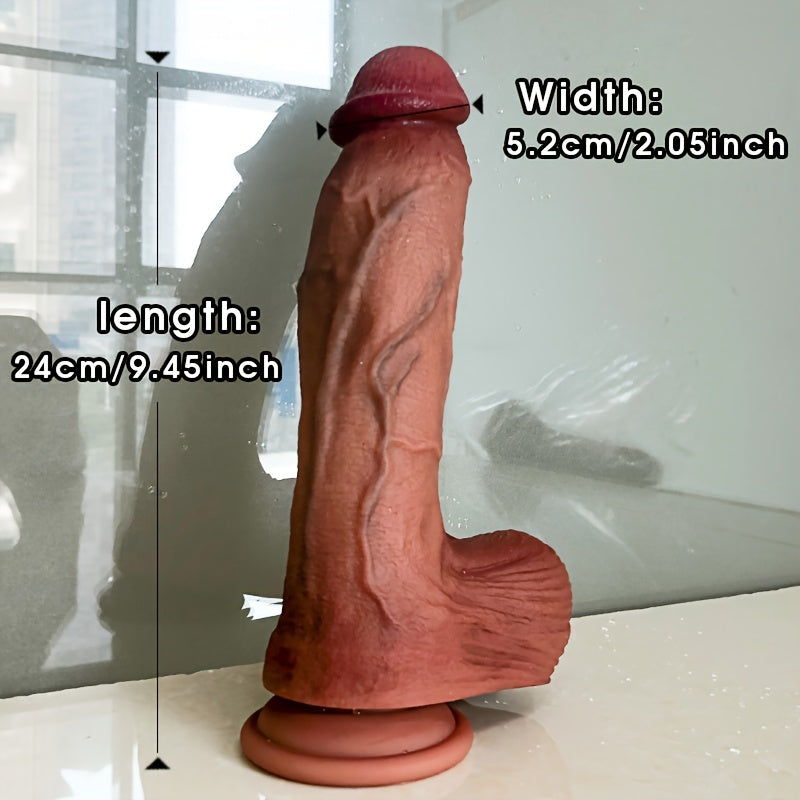 Унисекс мягкий силиконовый реалистичный дилдо для вагинальной и анальной стимуляции