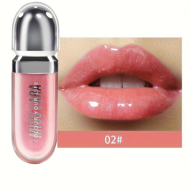 Женский увлажняющий блеск для губ — увлажняющая жидкая помада в оттенке оранжево-розовый