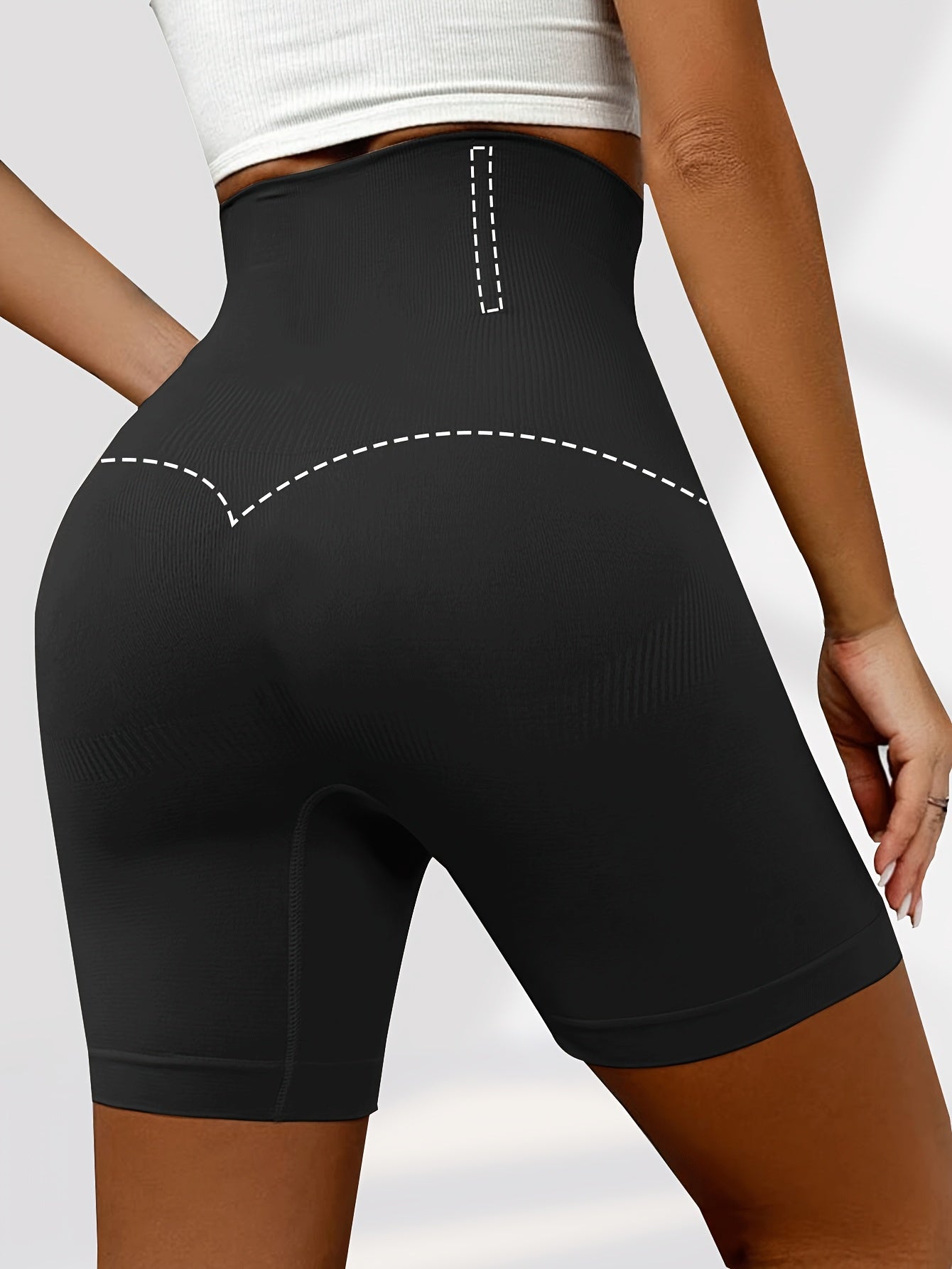 High-Waisted Body Shaping Pants with Anti-Roll Technology Breathable Slimming and Lifting