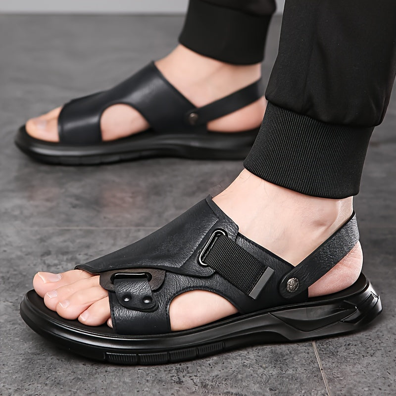 Men's Vintage Open Toe Sandals Breathable Durable Water Shoes for Beach and Outdoor Activities