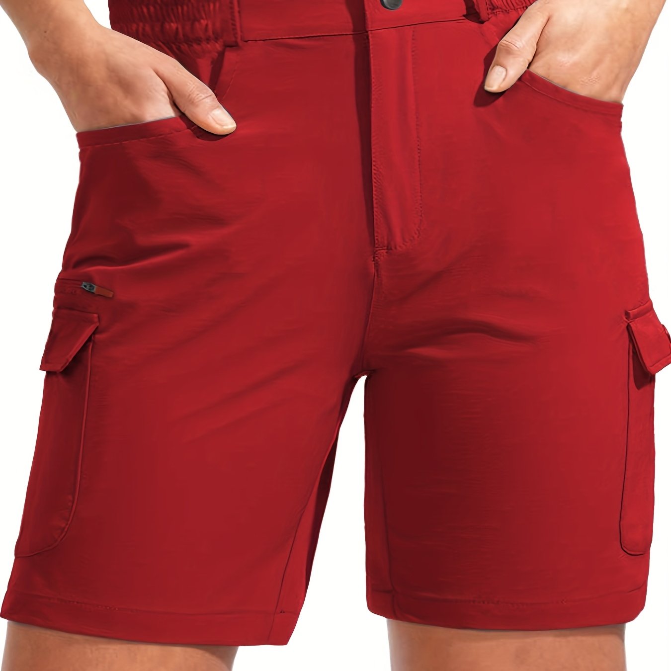 Ayollar uchun tez quriydigan cargo shortlar, 7 ta cho'ntak, erkin fit, yozgi ochiq havoda foydalanish uchun
