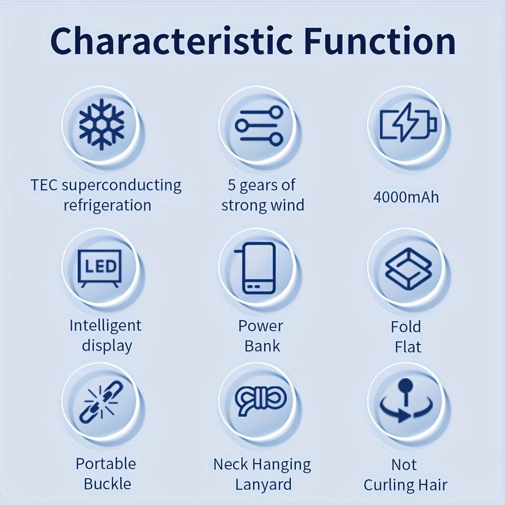 Portativ qo'l fanati raqamli displey bilan, egiluvchan bo'yin va stol mini fanati - 5 tezlik, ultra-ovozsiz, quvvat banki funksiyasi bilan. USB orqali zaryadlanadi va ichki/tashqi foydalanish uchun ideal.