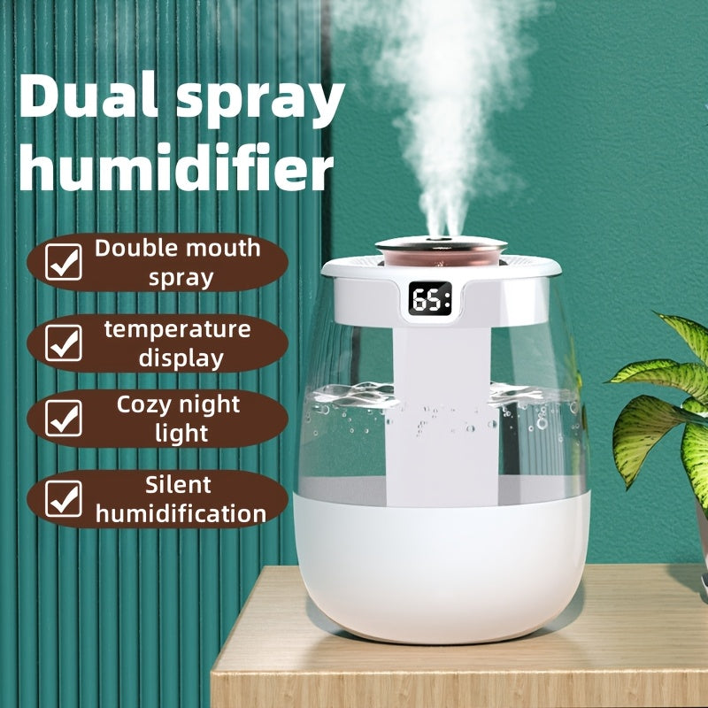 Ультразвучный увлажнитель с двойным распылением, ночником и портативным USB