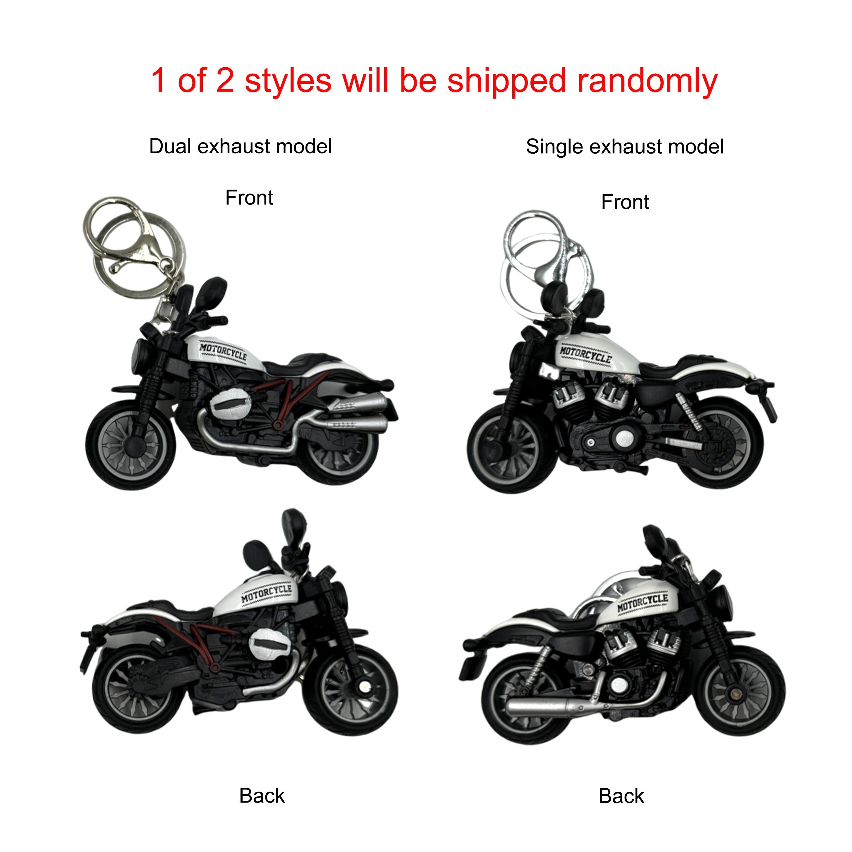 Mini Motorcycle Model Car Keychain Trendy Key Holder Stylish Keyring for Men Women