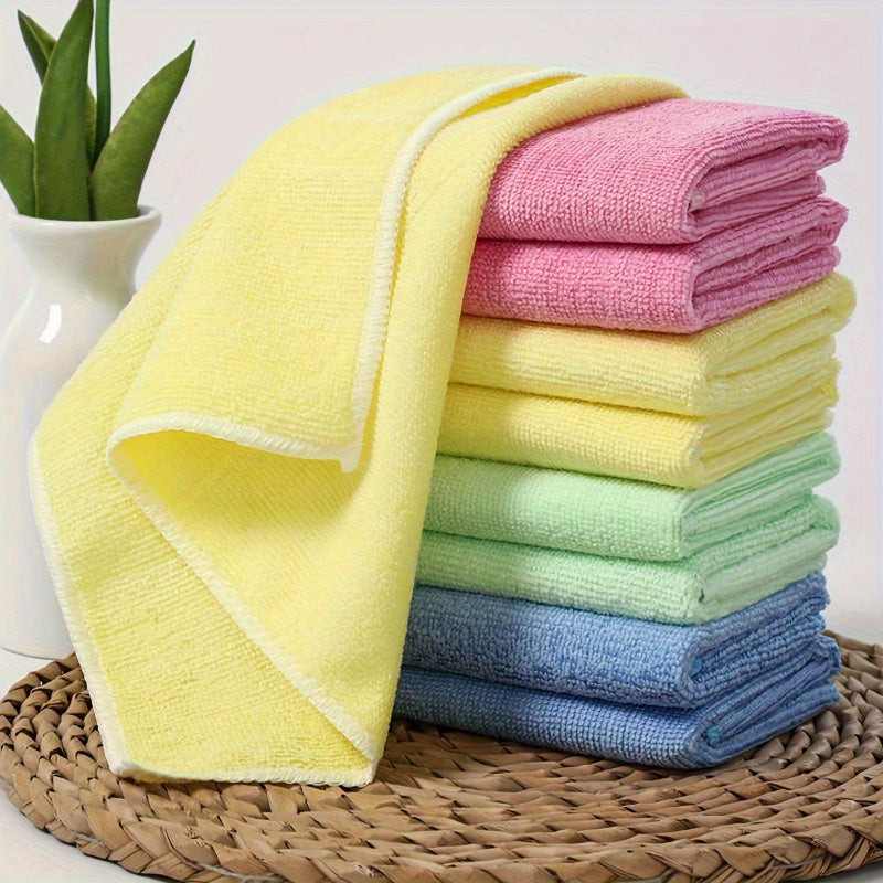 Pack of 5/10 Microfiber Kitchen Towels Absorbent Reusable Cleaning Cloths