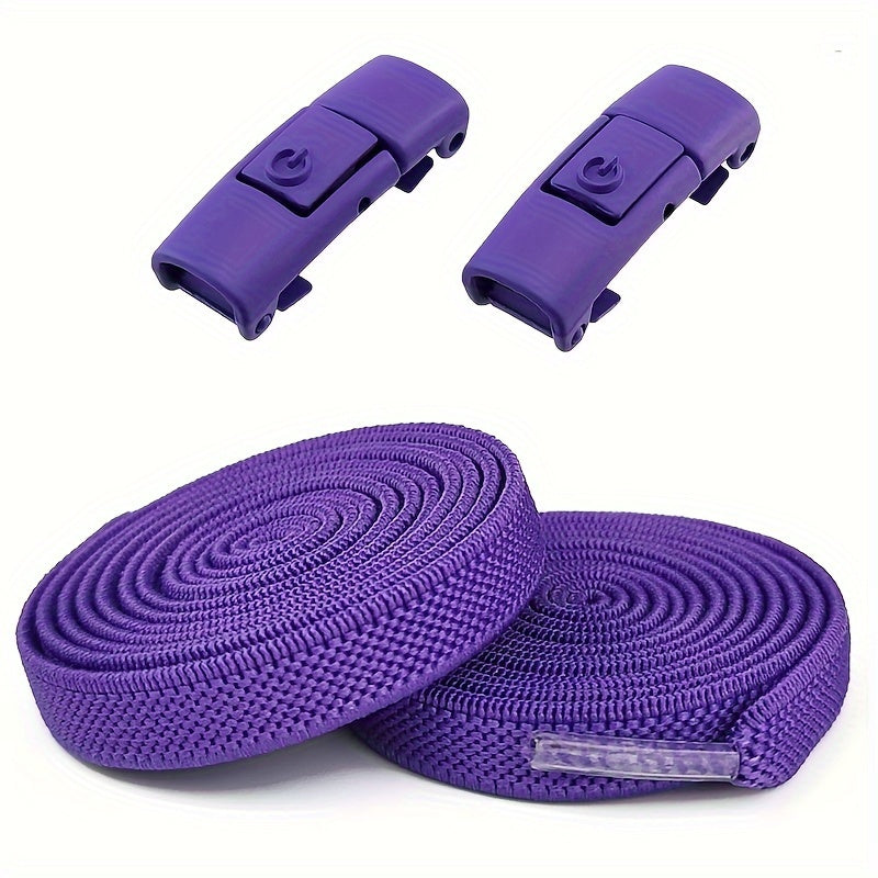 No-Tie Elastic Shoelaces for Men and Women Durable Polyester Spandex 1 Pair