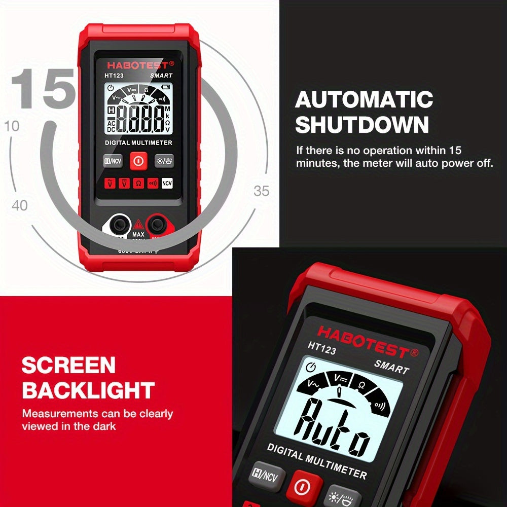 Digital Multimeter with Voltage Resistance Current Continuity Test CAT III 600V