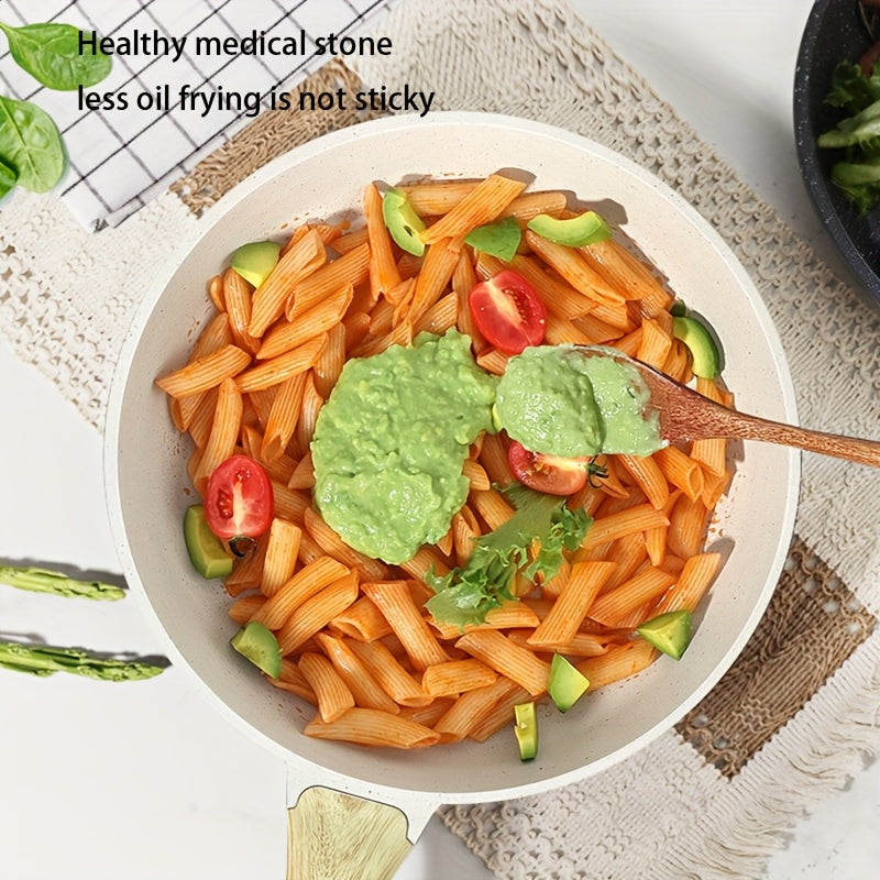 Kitchen pan for sautéing steaming and stewing non-stick easy cleaning outdoor use