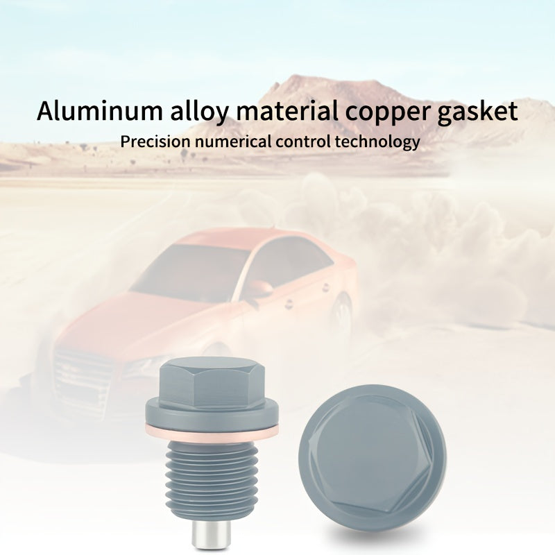 Tapón de drenaje magnético de aluminio M14x1.5 con junta de aplastamiento para vehículos