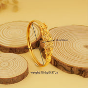 Hollow Waterproof Bangle with Cubic Zirconia Lock for Weddings and Gifts