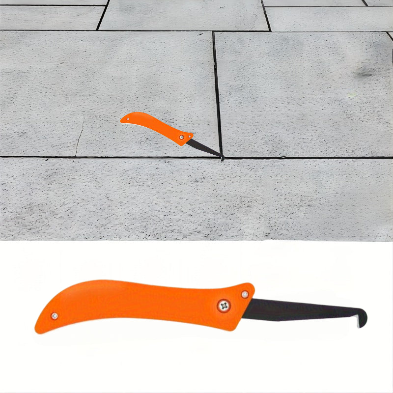 Heavy-Duty Metal Weed Puller Tool Garden Weed Remover for Pathways Lawn Orange