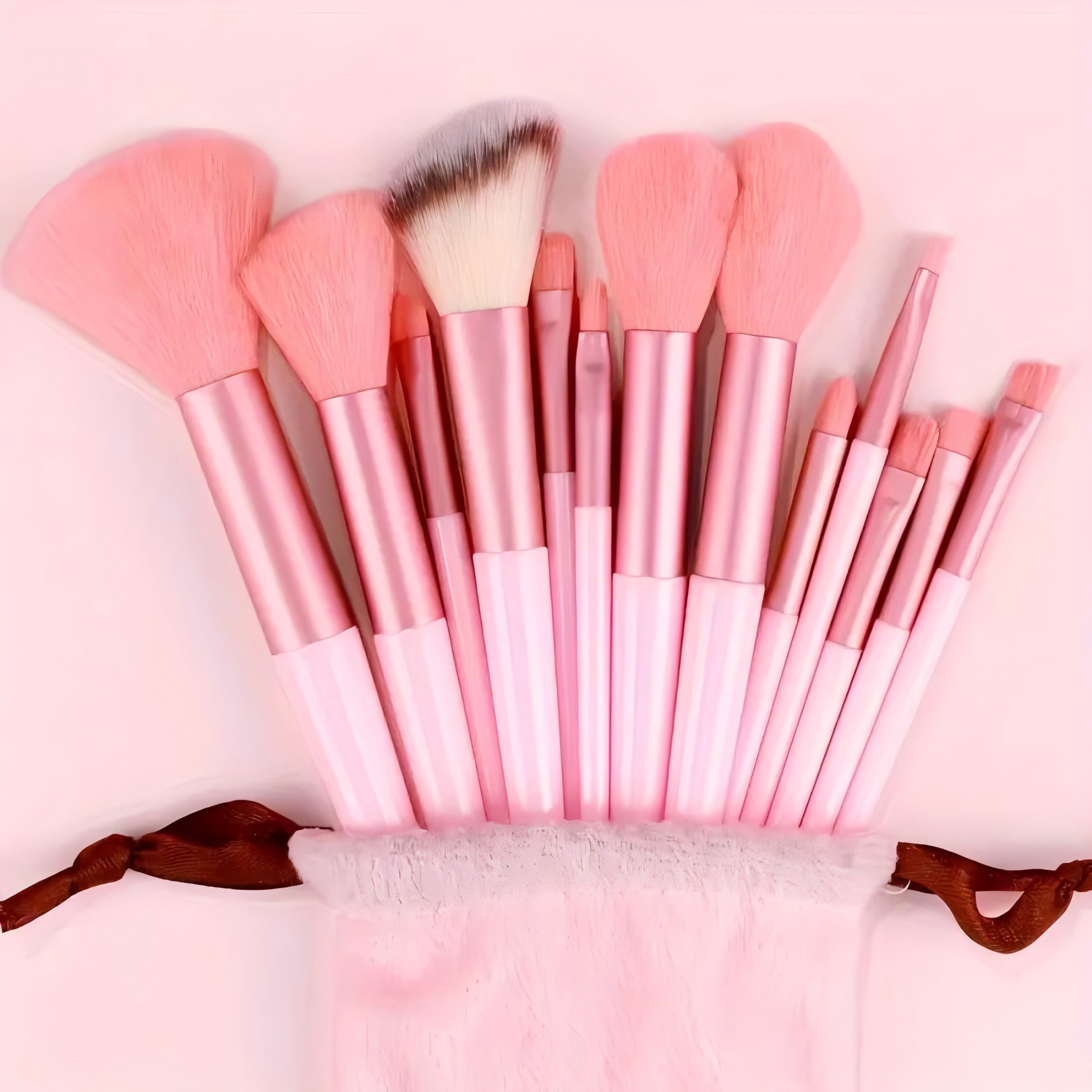 13-Piece Makeup Brush Set Nylon Synthetic Fiber Easy to Use Professional Travel-Friendly