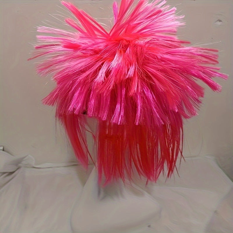 Short Straight Wig for Cosplay and Halloween Synthetic Hair Easy Wear