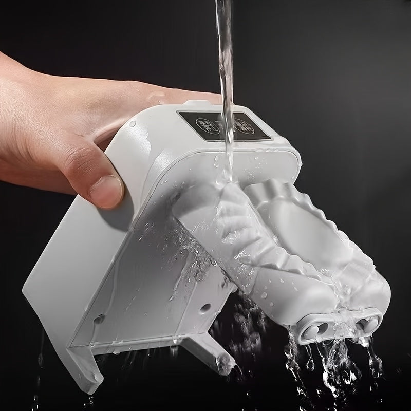 Hacedora eléctrica de dumplings, recargable por USB, portátil, de mano, con control de grosor ajustable, diseño duradero en plástico ABS gris