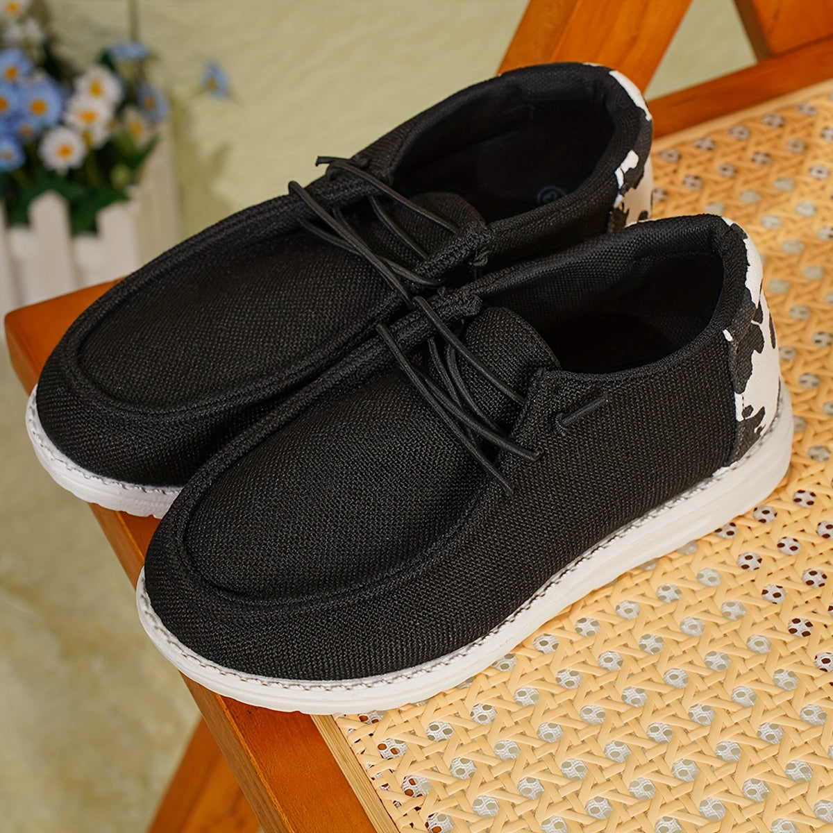 Girls Slip-On Loafers Casual Shoes for Outdoor Activities with Fabric Upper and EVA Sole