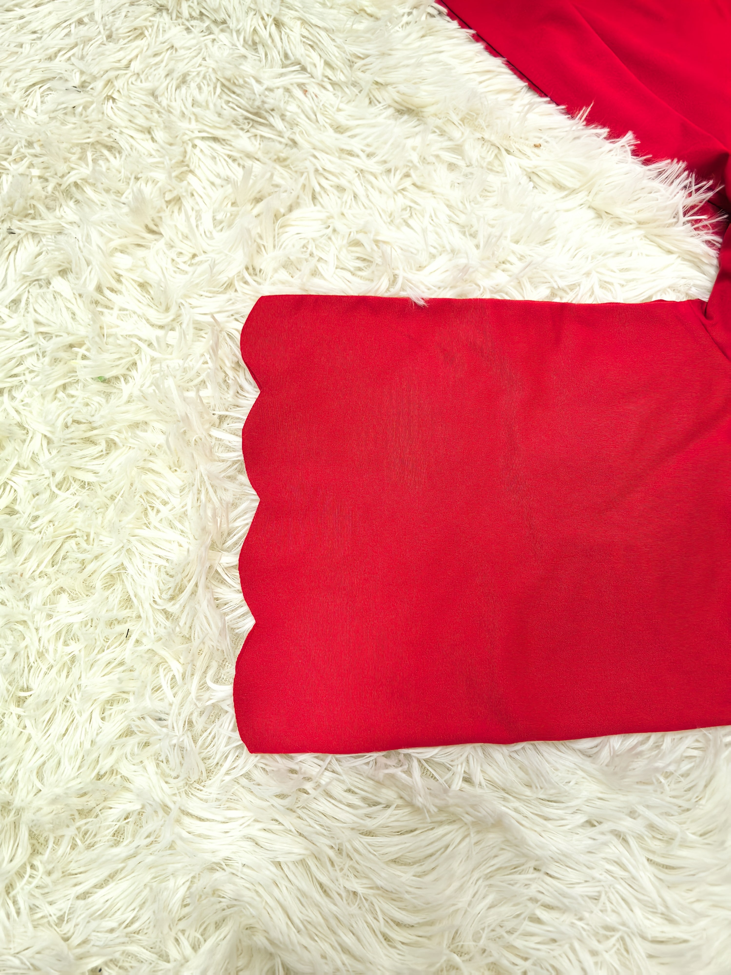 Women's Green Ruffled Hem Blouse Stretchy Round Neck Casual Formal Wear