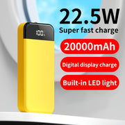 20000mAh Portable Power Bank with 22.5W Fast Charging and LED Camping Light