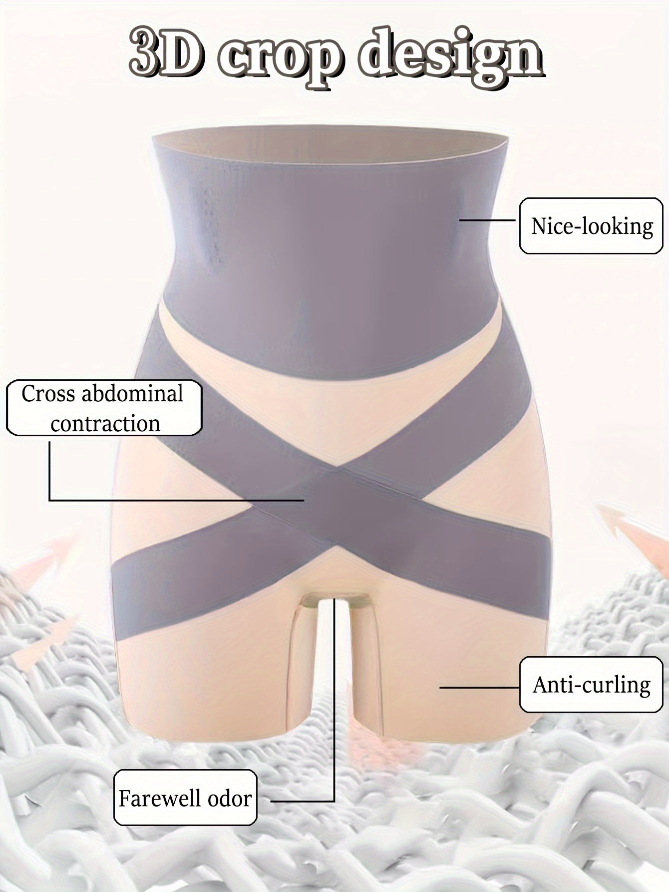 Pantalones cortos moldeadores de cintura alta para mujer, de poliamida y spandex, con tirantes cruzados, soporte y reducción de muslos