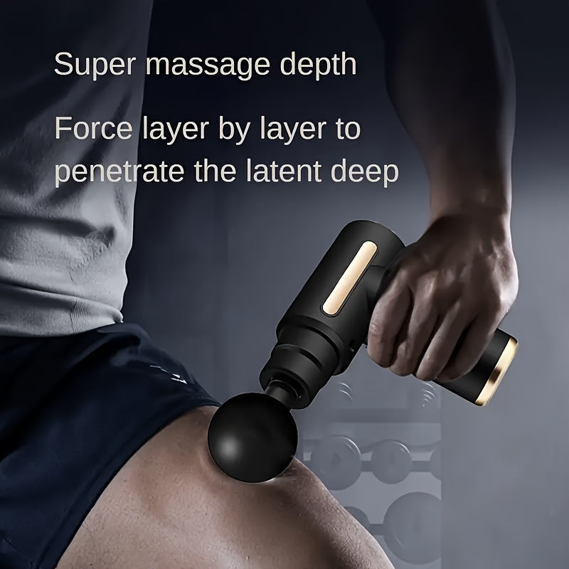 80W Mini Rechargeable Massage Gun with 4 Attachments Compact Portable Therapy Device