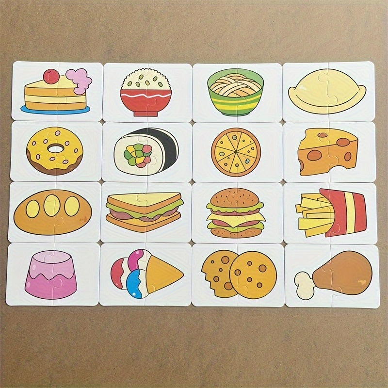 Образовательные развивающие игрушки-пазлы для малышей и детей раннего возраста, унисекс, 32 шт., бумага, 10x6.7 см