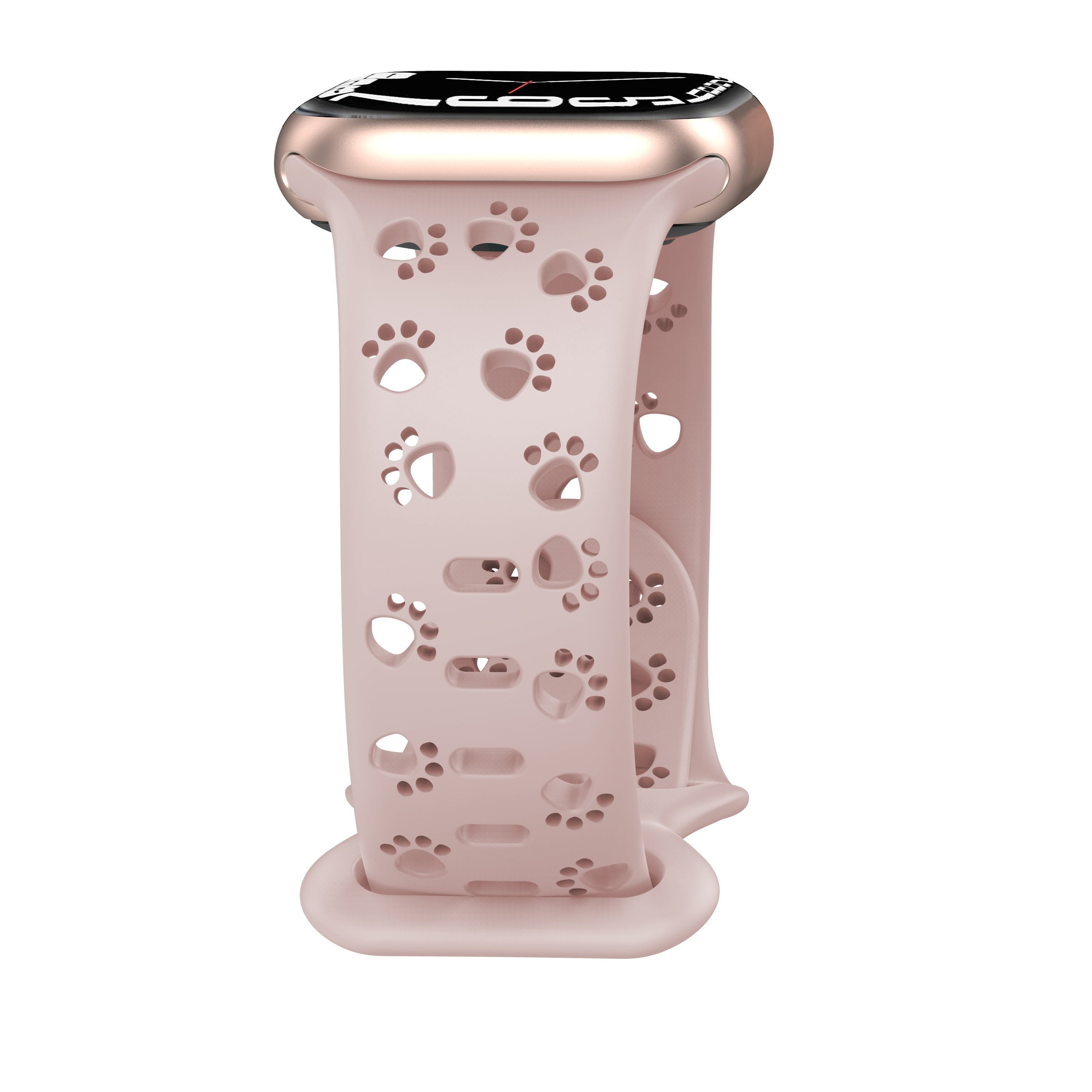 Силиконовый ремешок для часов с отпечатком лап животного, совместимый с Apple Watch серии 1-9, SE, Ultra, Ultra 2, S10, водостойкий, мягкий, дышащий, повседневный стиль, включает пряжку.