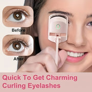 USB Rechargeable Electric Eyelash Curler for Long-Lasting Curls