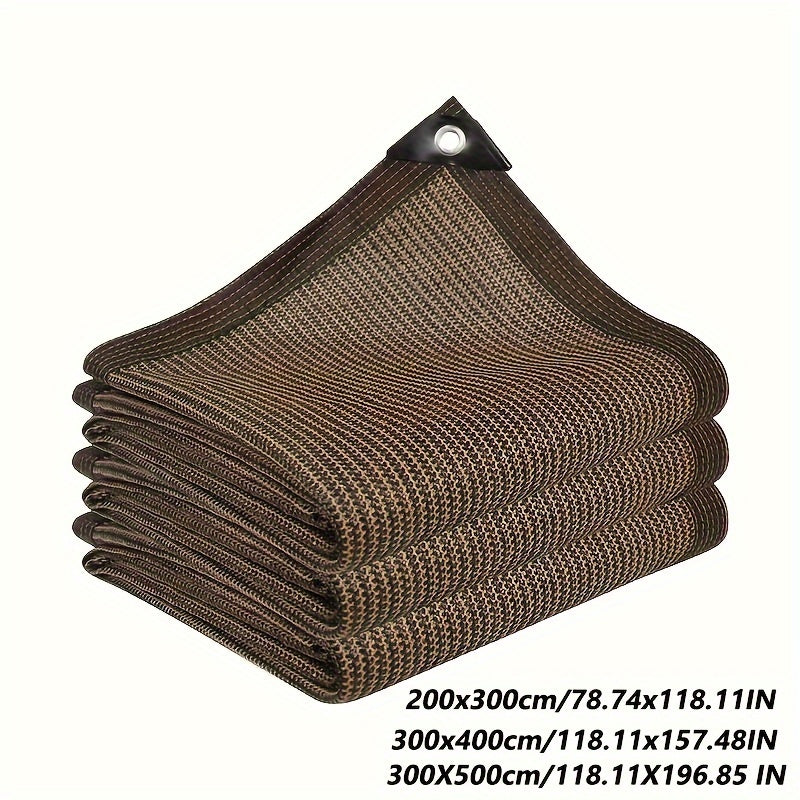 Coffee Color Outdoor Privacy Net Sunshade Garden Privacy Screen Copper Material