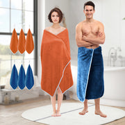 Juego de 8 toallas grandes suaves y absorbentes con turbante para secar el cabello