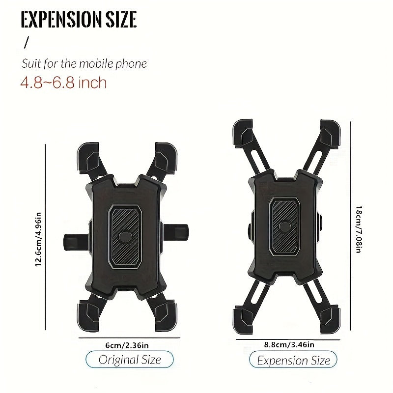 Bike Phone Mount Durable ABS Secure Grip for Electric Scooters Mountain Bikes