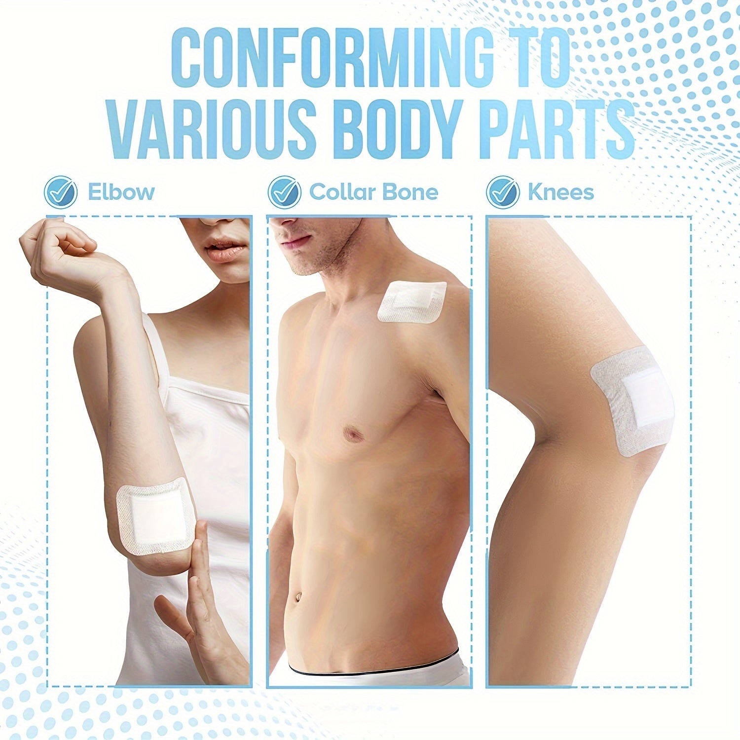 Self-Adhesive Wound Dressing Pads Breathable Skin-Friendly Transparent Mesh 30 Pieces