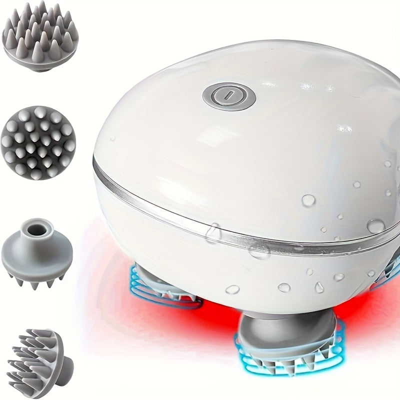 Portable Electric Head and Body Massager with USB Charging and 600mAh Battery