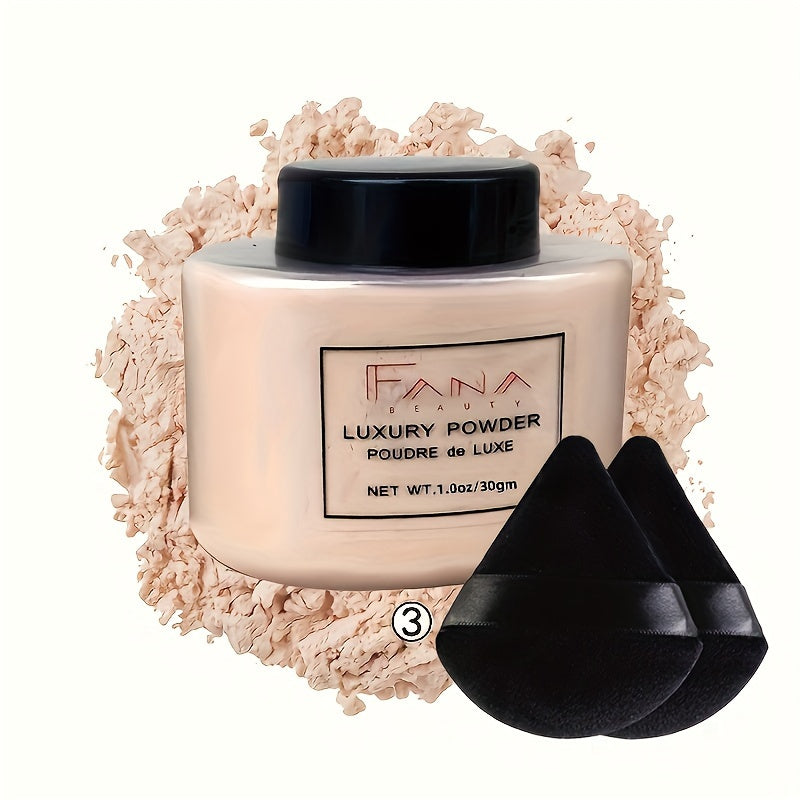 FANA Luks Matte Tugatish Bo'sh Kukun, Yog'ni Boshqarish, Yengil Concealer, Suvga Bardoshli Formula, Umumiy Teri Toning, Barcha Teri Turlari Uchun, Uchburchak Go'zallik Gubkasi, 1.0oz/30g