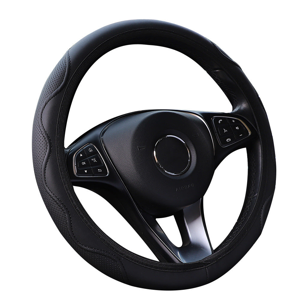 Set de funda de volante de cuero PU universal y funda de cinturón de seguridad
