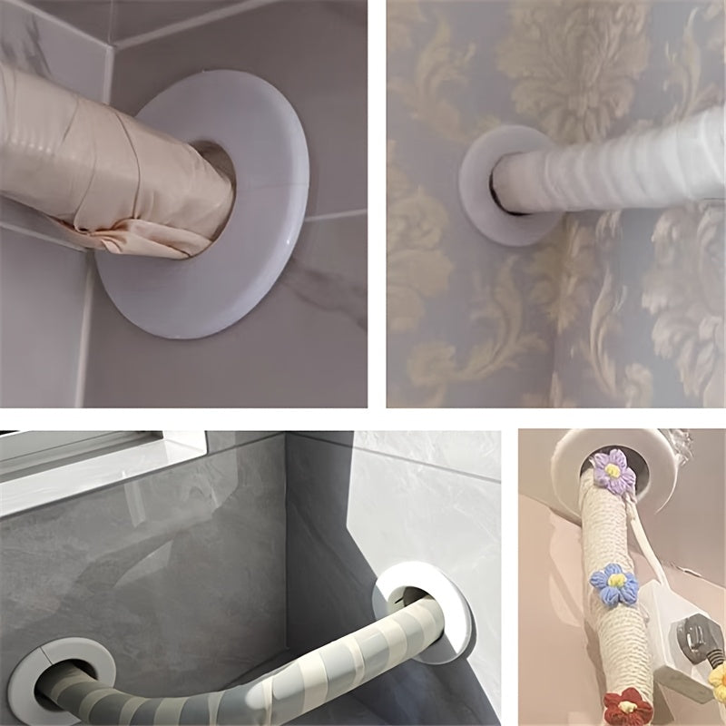 2pcs Plastic Wall Hole Cover for Air Conditioner Concealing Wall Plug