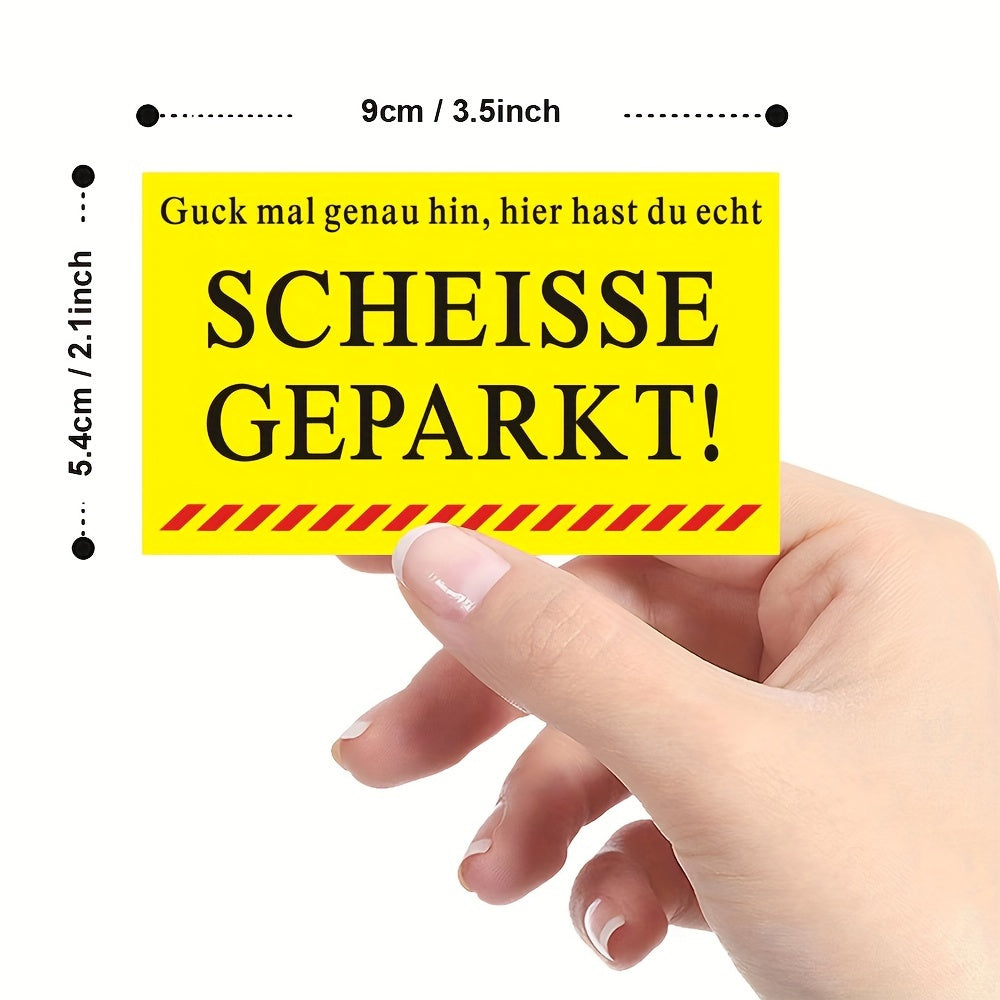50-Pack Humorous Parking Warning Cards Paper Quick Reminder Prank Notes
