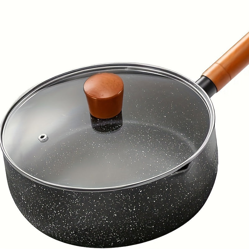Non-Stick Black Ramen Pot and Skillet Set with Cool Handle, 19.81cm and 21.84cm
