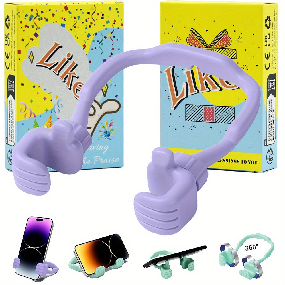 Adjustable Phone Holder with 360° Rotation, Portable Desktop Stand, Sturdy Plastic