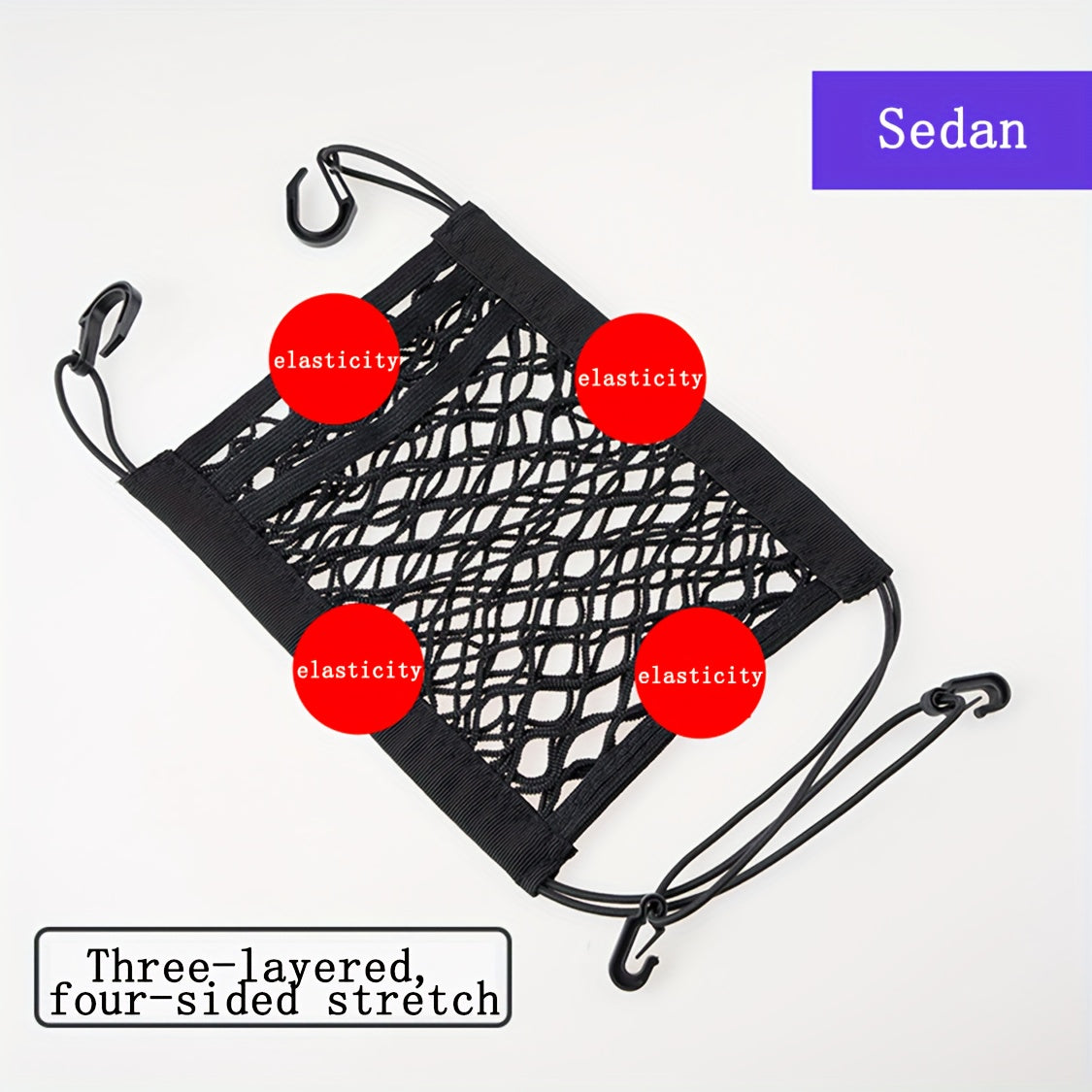 Red de almacenamiento universal para asiento de coche para organización de seguridad infantil