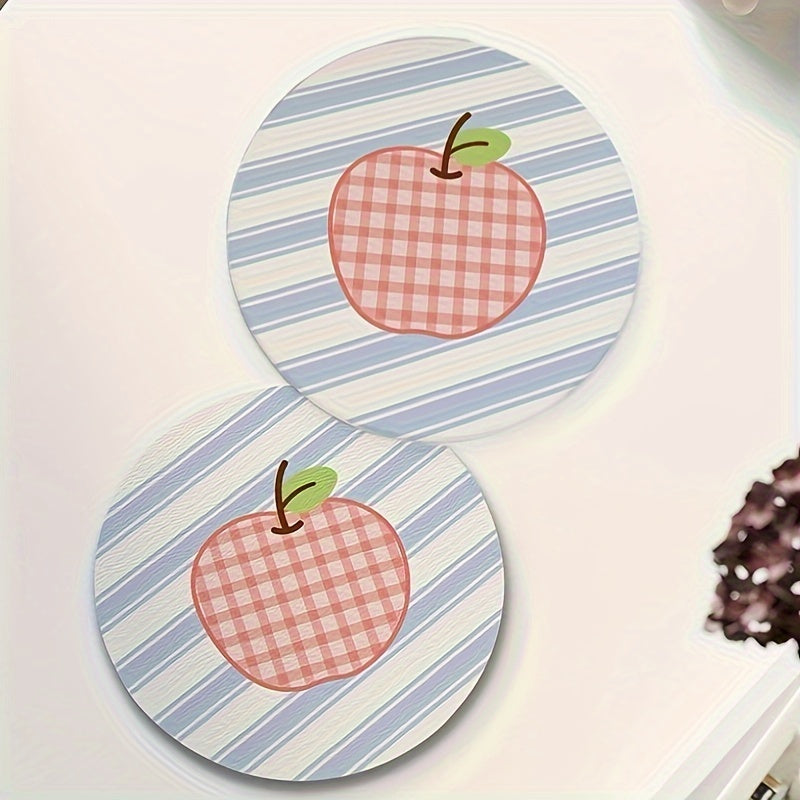 Coaster Set with Non-Slip Rubber Backing, Absorbent Drying Mat for Sink