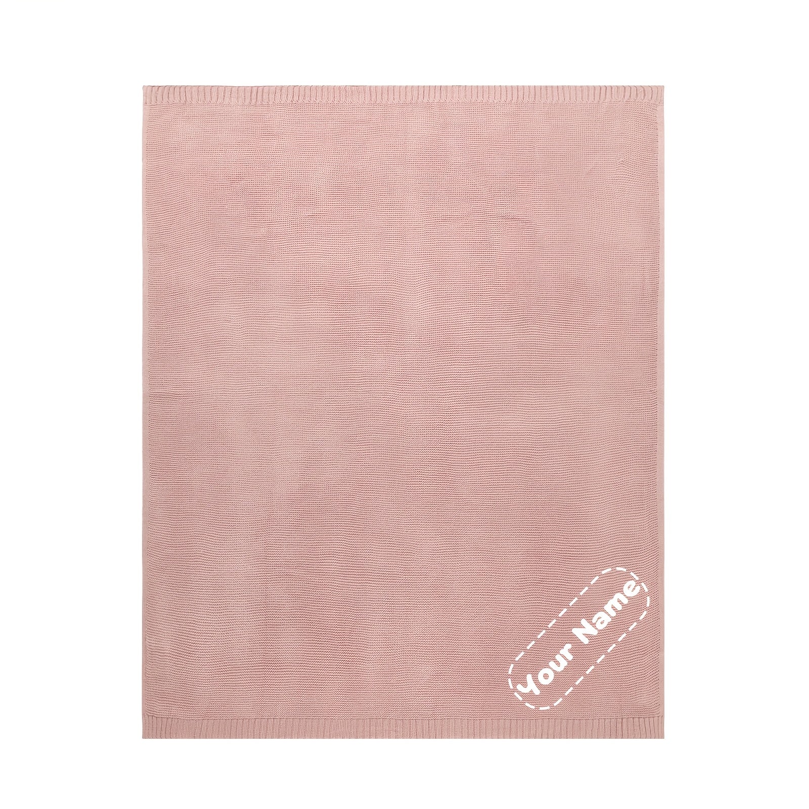 Personalized Name Blanket Soft Acrylic Knit 100x80cm Cozy Gift for All Seasons