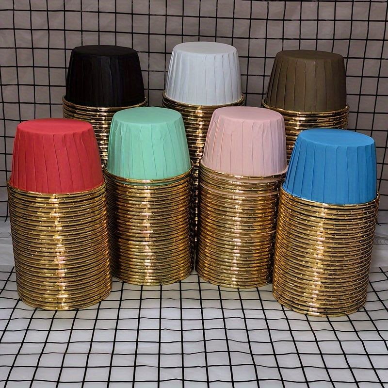 50 штук термостойких бумажных форм для кексов с крышками для выпекания кексов и маффинов