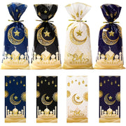 Eid Mubarak Candy Bags Set of 25 50 or 100 Black White Blue Plastic Ramadan Eid Decorations