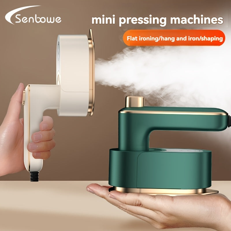 Mini Handheld Travel Iron Steamer Compact Folding Clothes Steamer White/Green