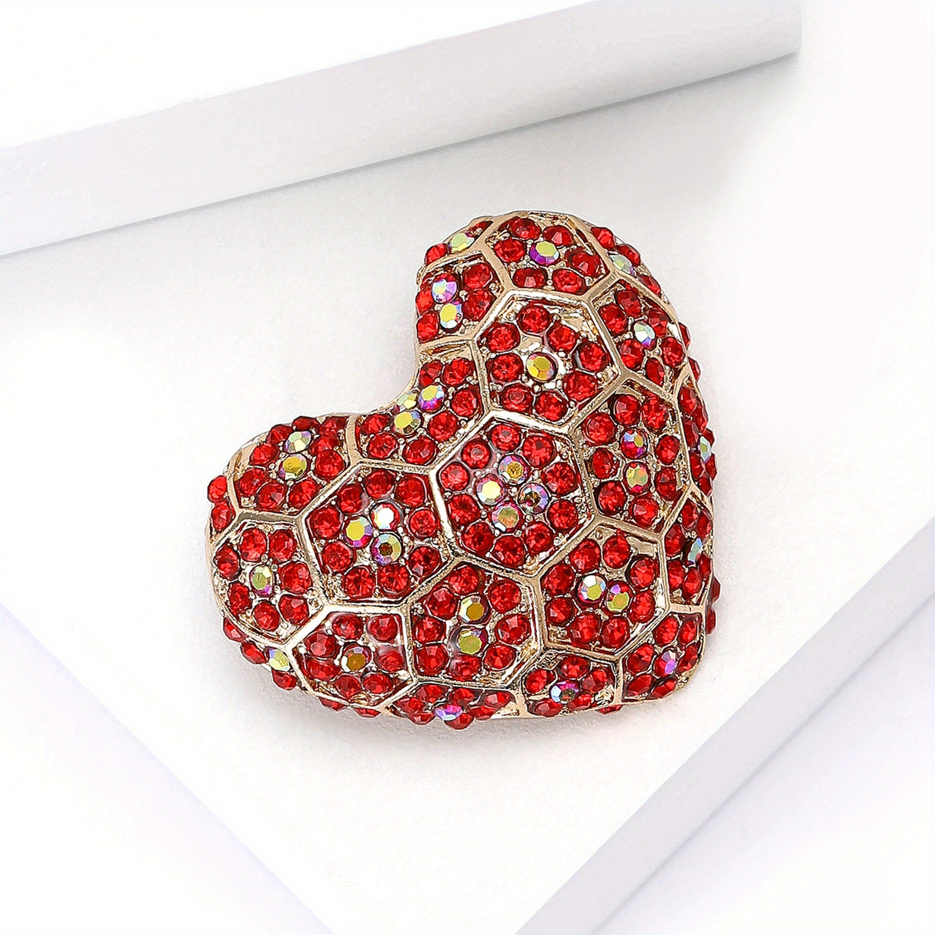 Женский брошь с сердцем из страз из сплава для костюмов и кардиганов