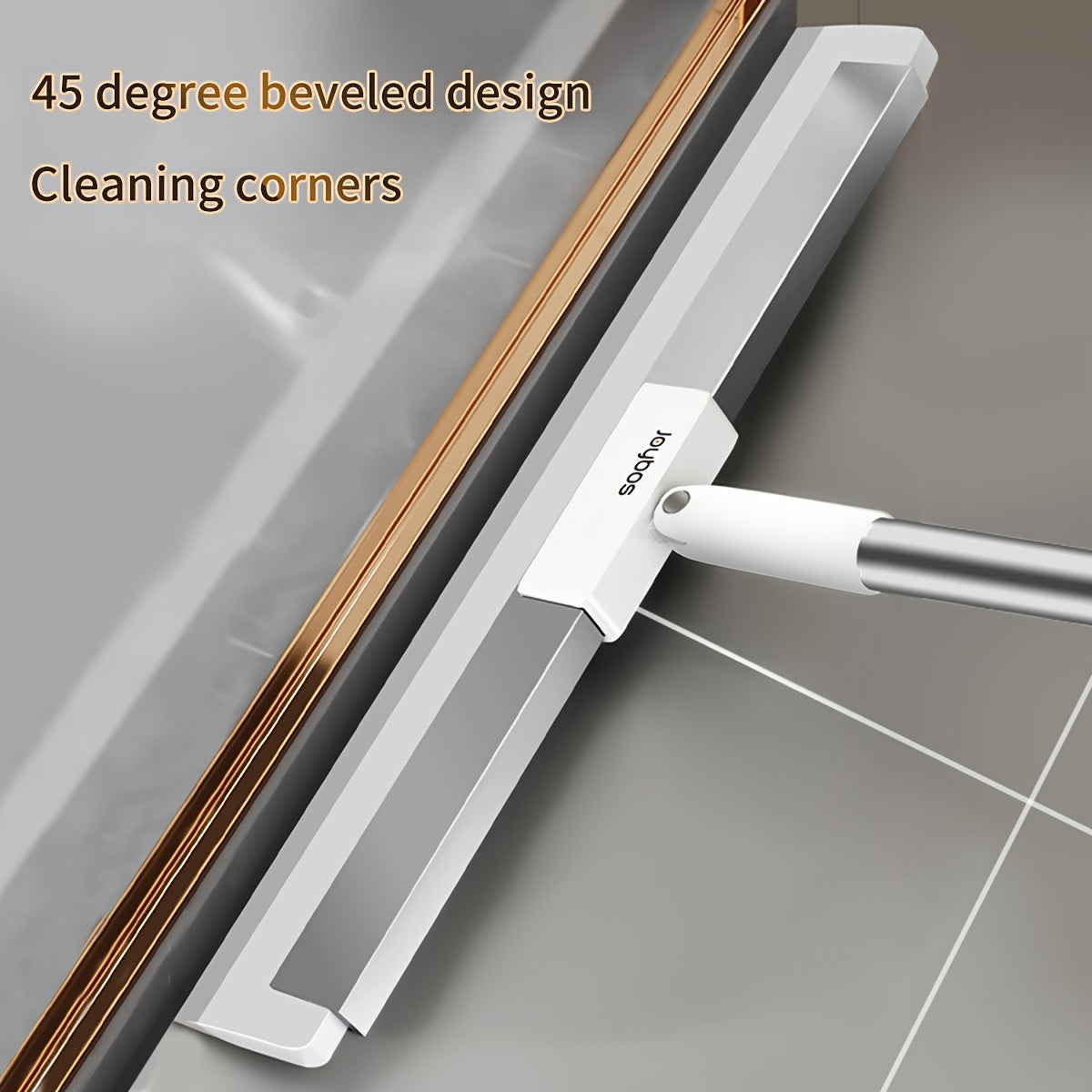 Mustahkam PP materialidan tayyorlangan tozalash vositasi: Hammabop sehrli supurgi, moslashuvchan silikon qizg'ich (49.99 sm) va zanglamaydigan po'latdan tayyorlangan tayoq bilan hammom, hojatxona, shisha va polni oson tozalash va suv artish uchun.