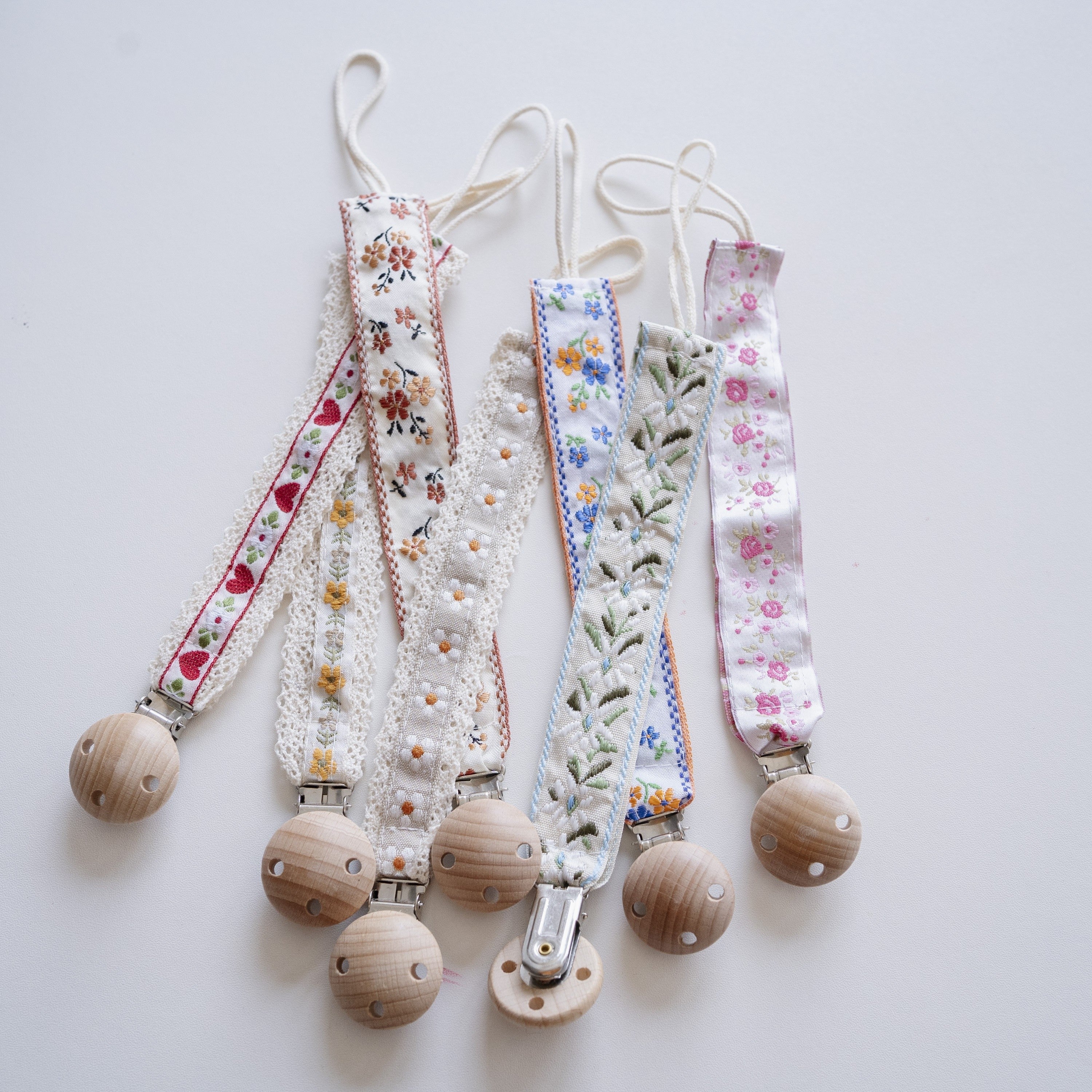 Baby Cotton Pacifier Clip Chain BPA-Free Teether Holder Toddler Teething Toy