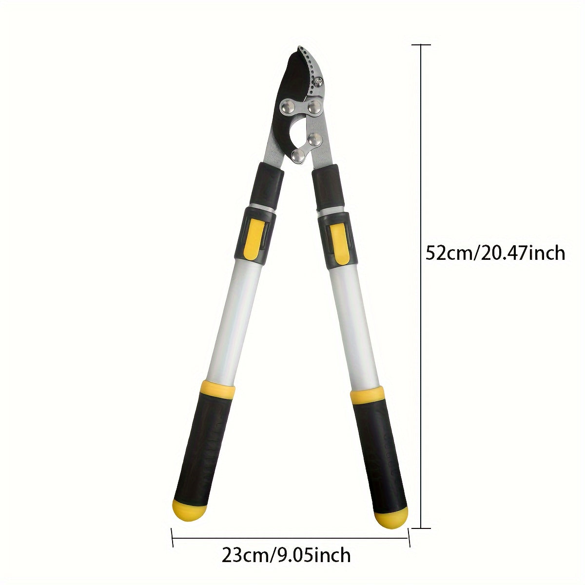 Telescopic Bypass Pruning Shears with Metal Body and Ergonomic Handle for Fruit Tree Branches