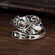 Bohem uslubidagi ayollar uchun vintage mayna gul halqasi, 925 sterling kumushdan, sana partiyalari yoki sovg'a sifatida mukammal