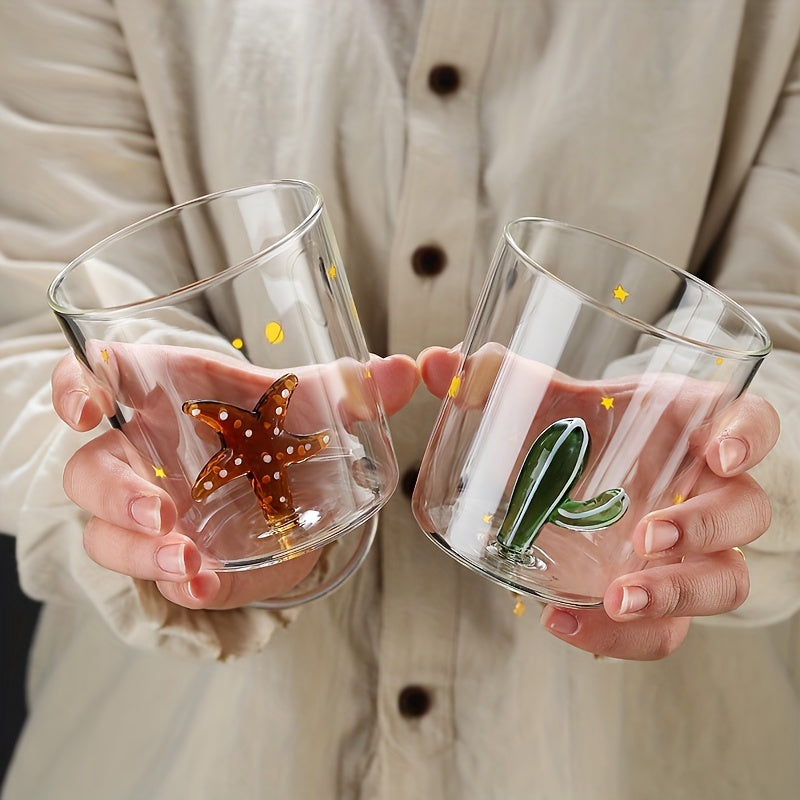 3D Animal Inside Heat Resistant Glass Mug 350ml for Hot and Cold Drinks