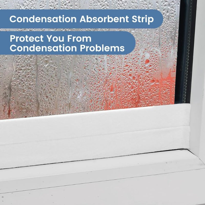 Антиконденсатная оконная лента белая, впитывающая влагу, полоска 3 см x 200 см